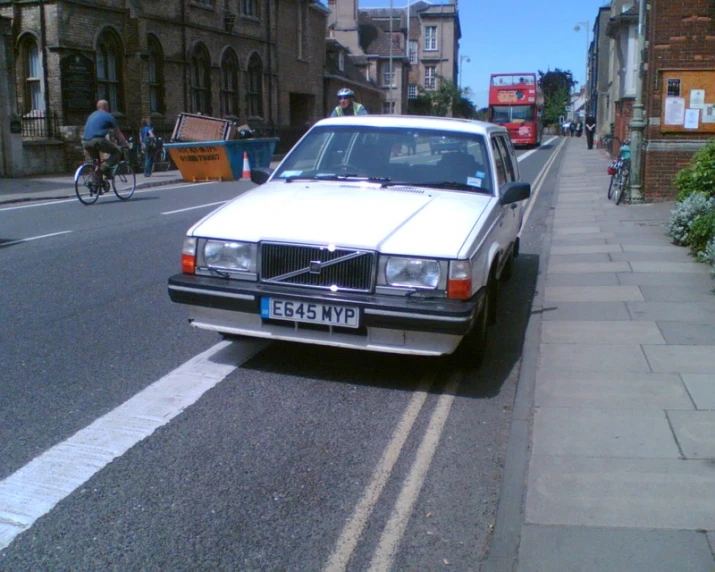 a car sitting on the side of the road