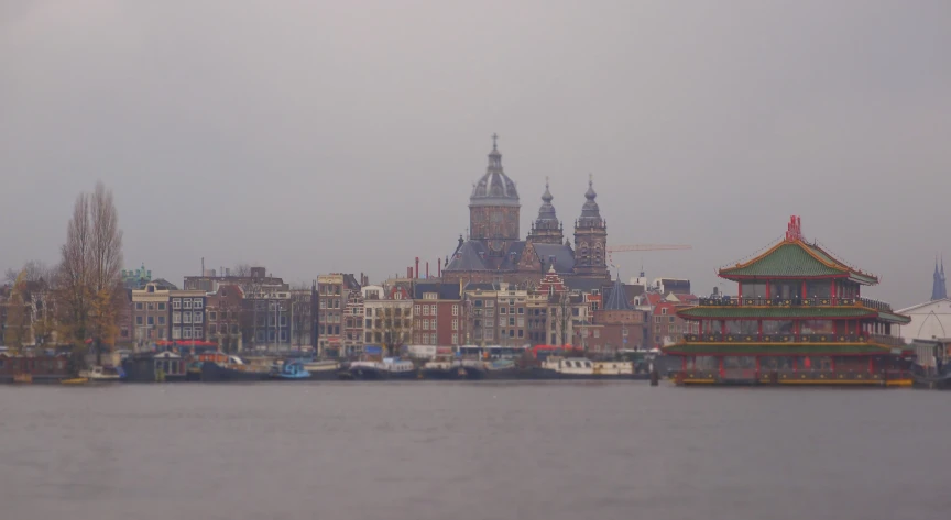 the large buildings have a cathedral on each side