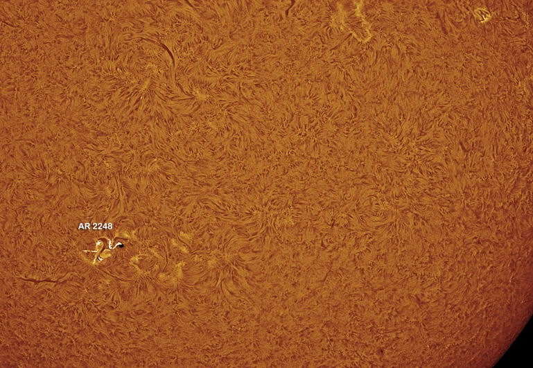 a po taken by nasa shows the sun, some clouds