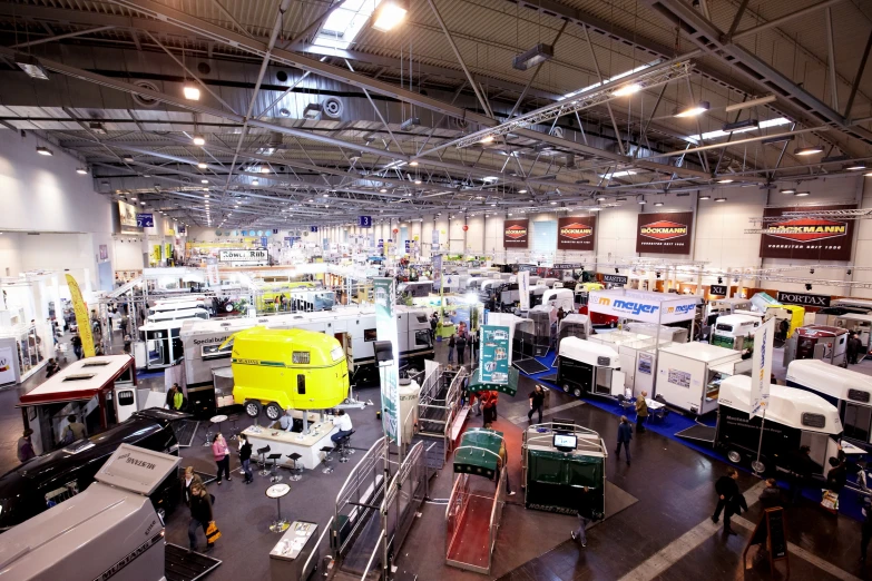 inside of the show room and all the equipment that is on display