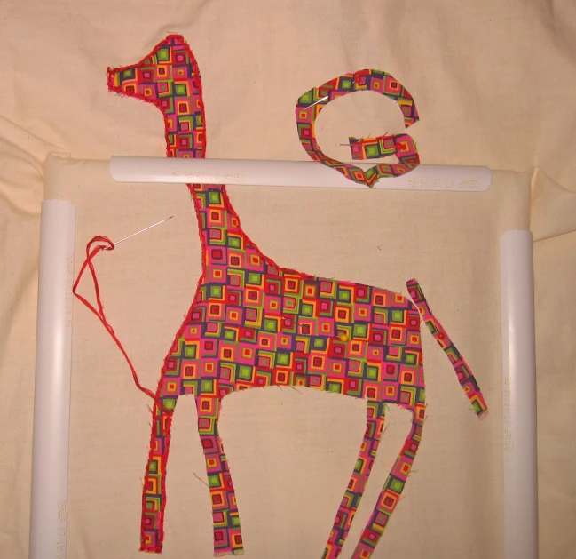 a sewing machine is shown with giraffes on it