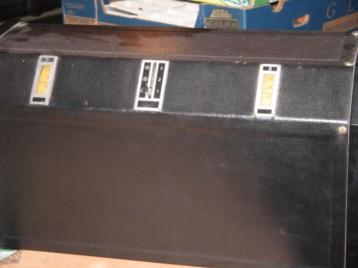 a close - up of a closed case on the table