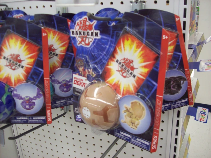 toy eggs are on sale in the store