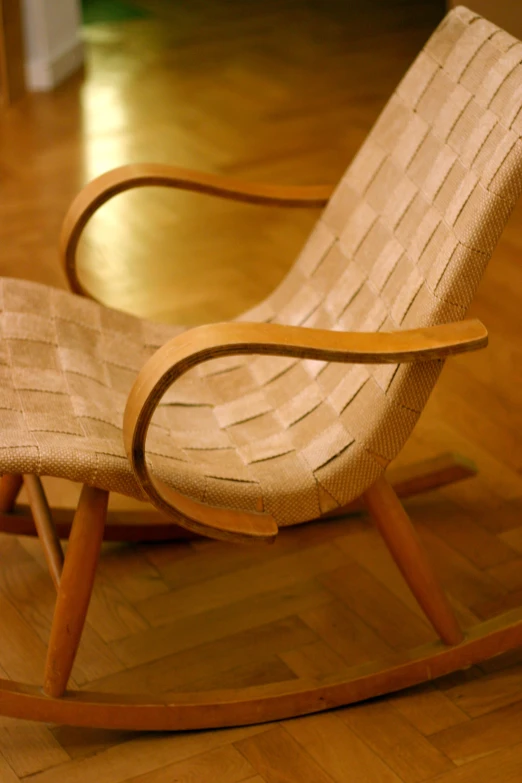 a chair on the floor near a table