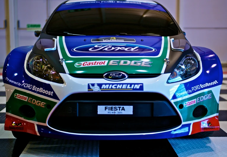 a car is decorated and ready for its next race