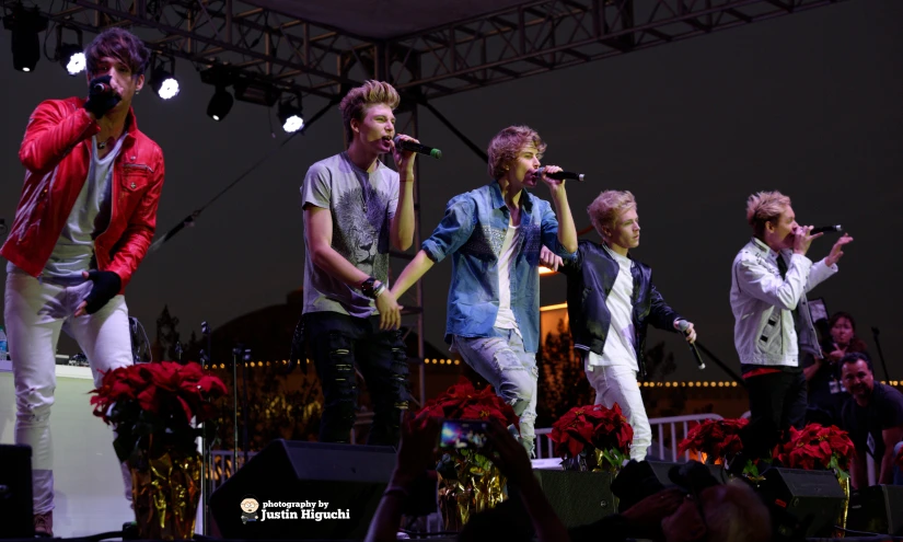 the one direction band performs on stage at an event