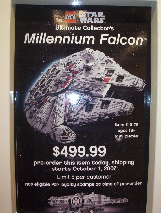 this is the star wars millennium falcon poster