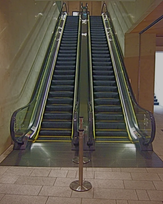 a staircase that is being built at the bottom of a building