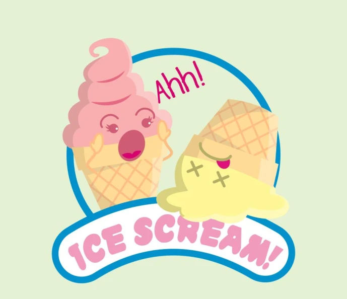 the logo for an ice cream shop