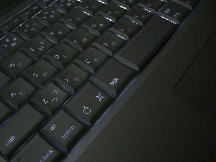 black keys of a computer keyboard that is open