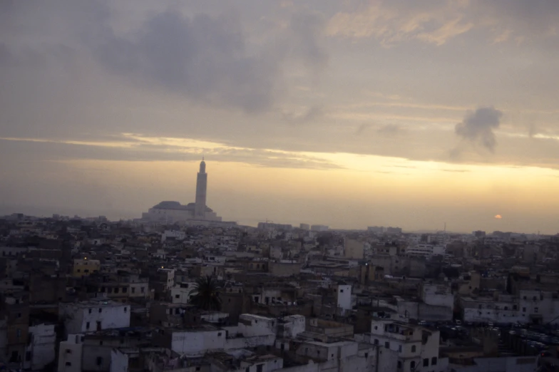 view of the skyline with an old clock tower