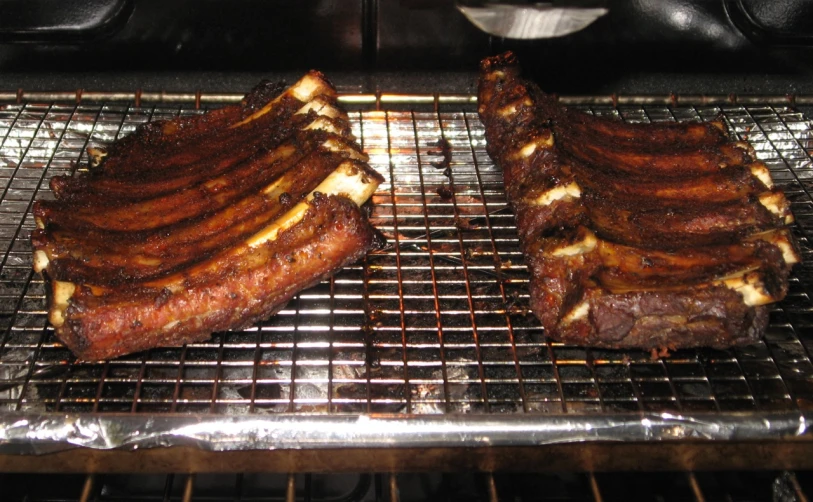 the grilled steaks are ready to be cooked