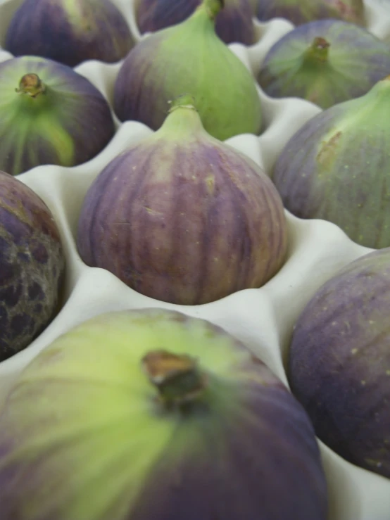 fresh figs sit in containers for sale in a market