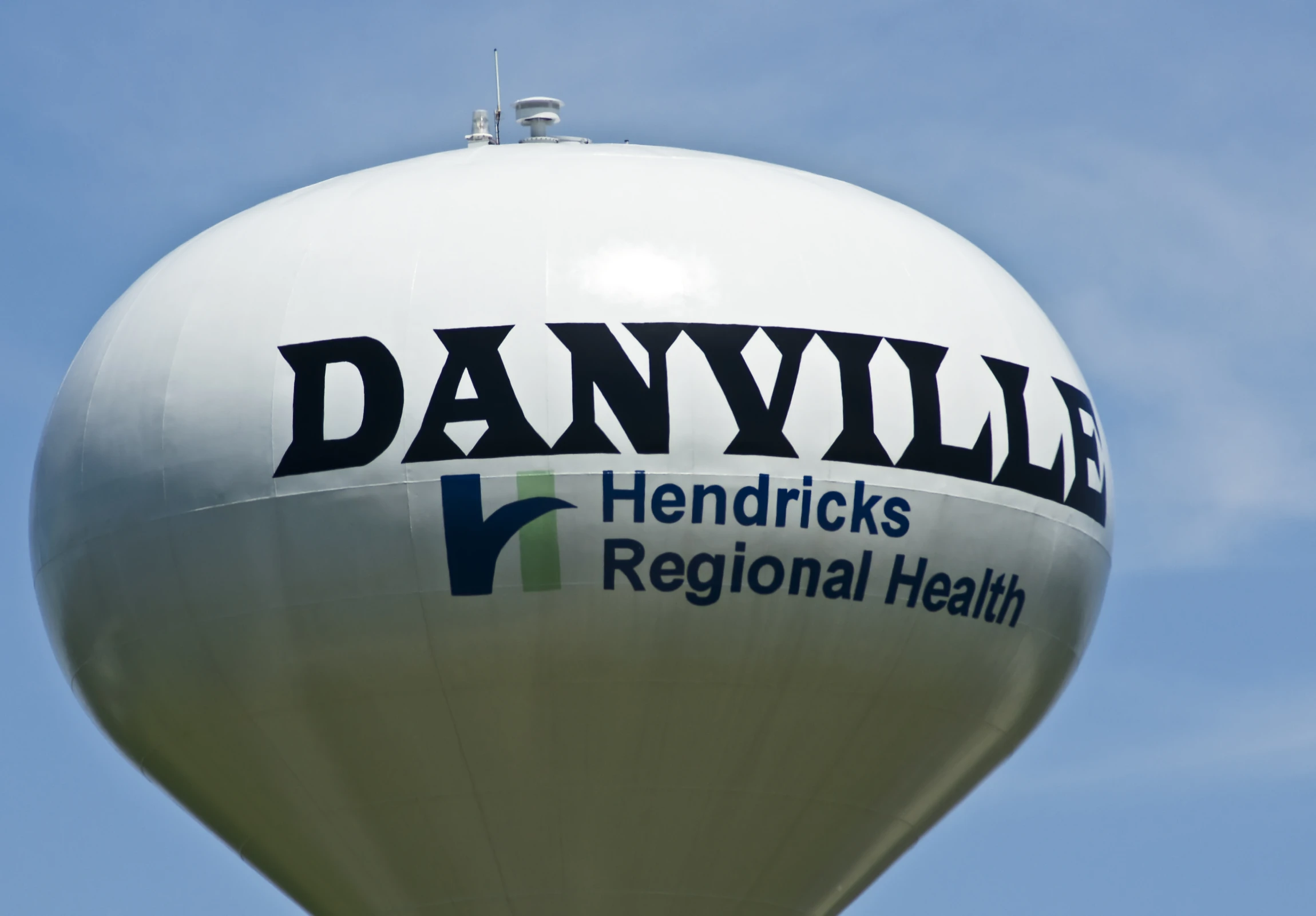 a large white ball with the words danville in it