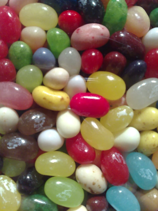 a pile of jelly beans next to each other