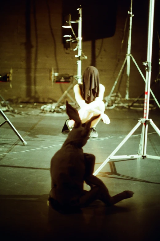 a couple of people are doing tricks on a stage