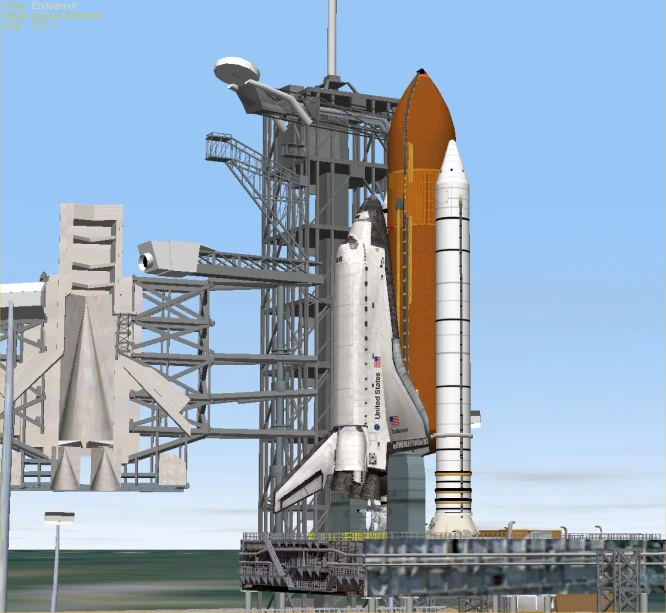 a computer generated image of the space shuttle