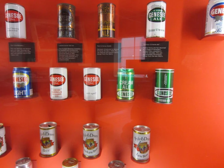 a display in a store with cans of beer