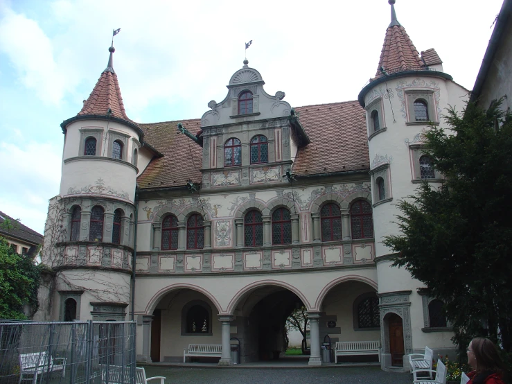 a large church with towers on the top of it