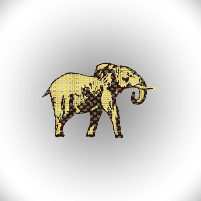 there is an elephant with patterns in it