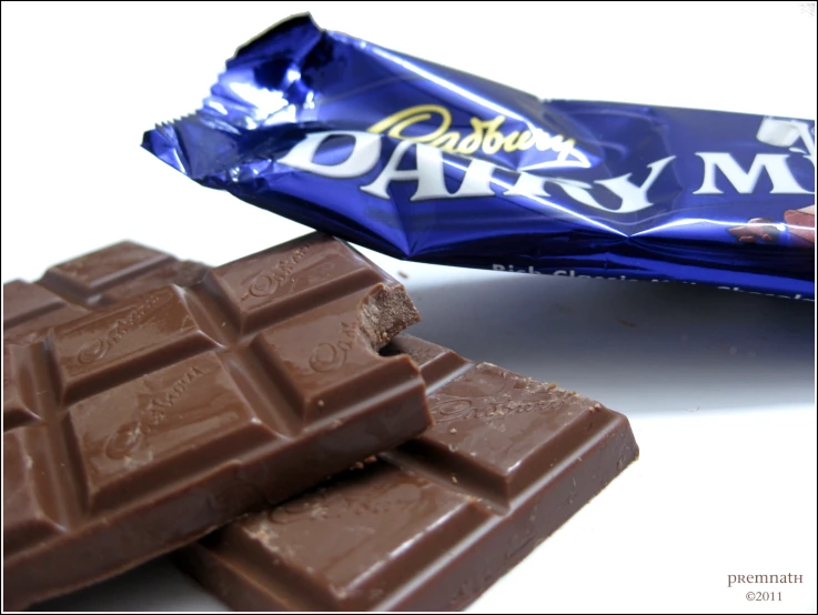 a close up of a chocolate bar with a bar wrapper