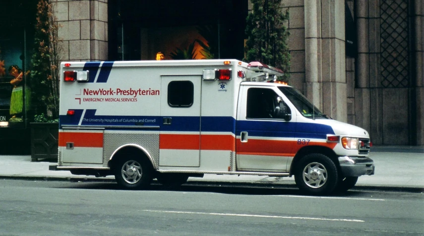a medical emergency truck is shown parked on the street