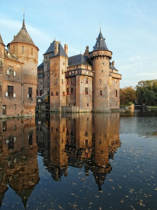 this is a castle built into the side of a body of water