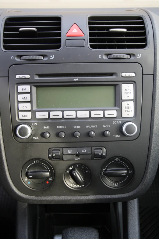 there is an analog radio in the inside of the car