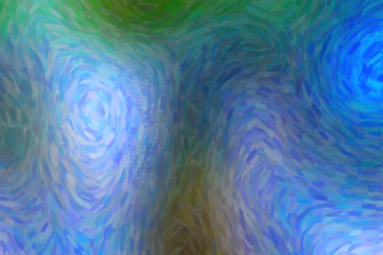 an artistic painting of blue and yellow swirled swirlings