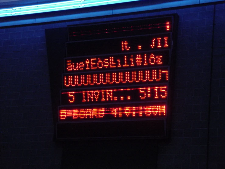 a sign with numbers and letters on it
