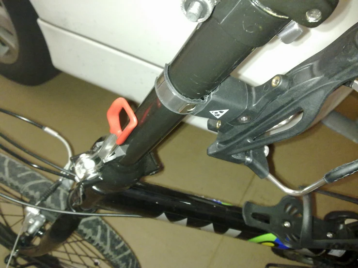 close up of the handle bars on a bicycle