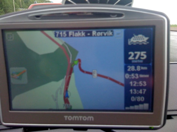 gps on car's dashboard indicating the direction of the car