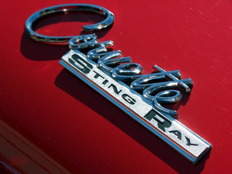 a badge that is on top of a car