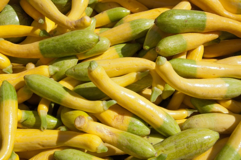 a group of various yellow and green foods