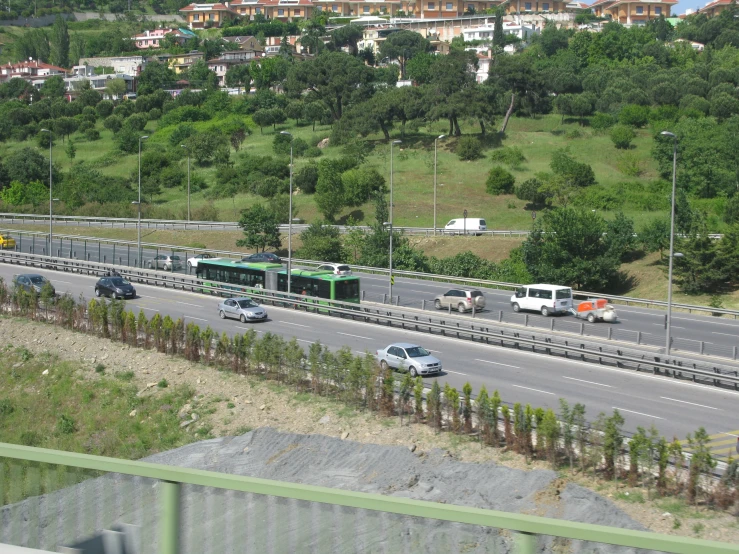 a group of vehicles on a busy street