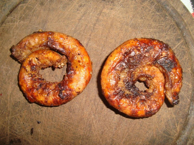 two food items on a table in front of a person