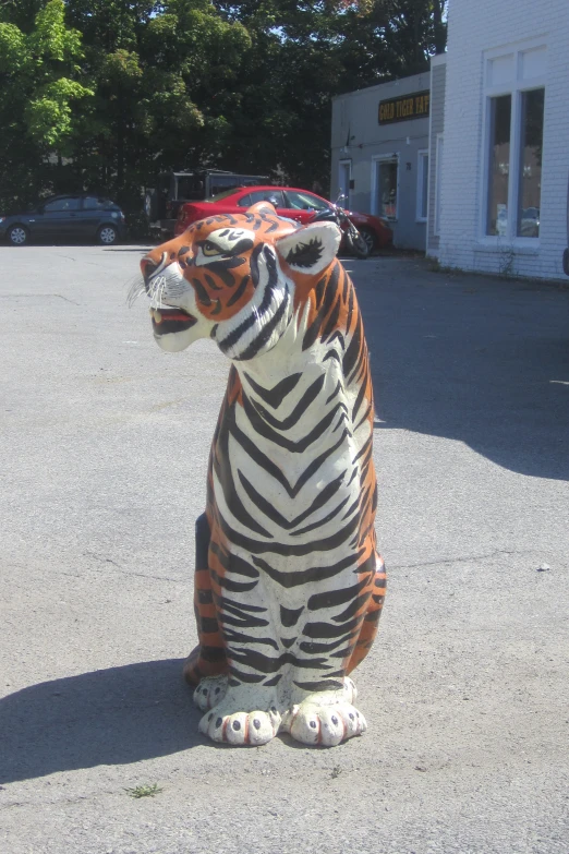 an image of a large statue of a tiger