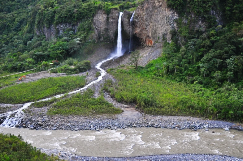 some water that is flowing into a stream