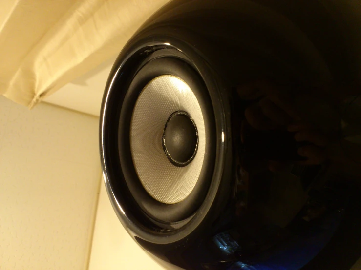 a close up of the center portion of a speaker