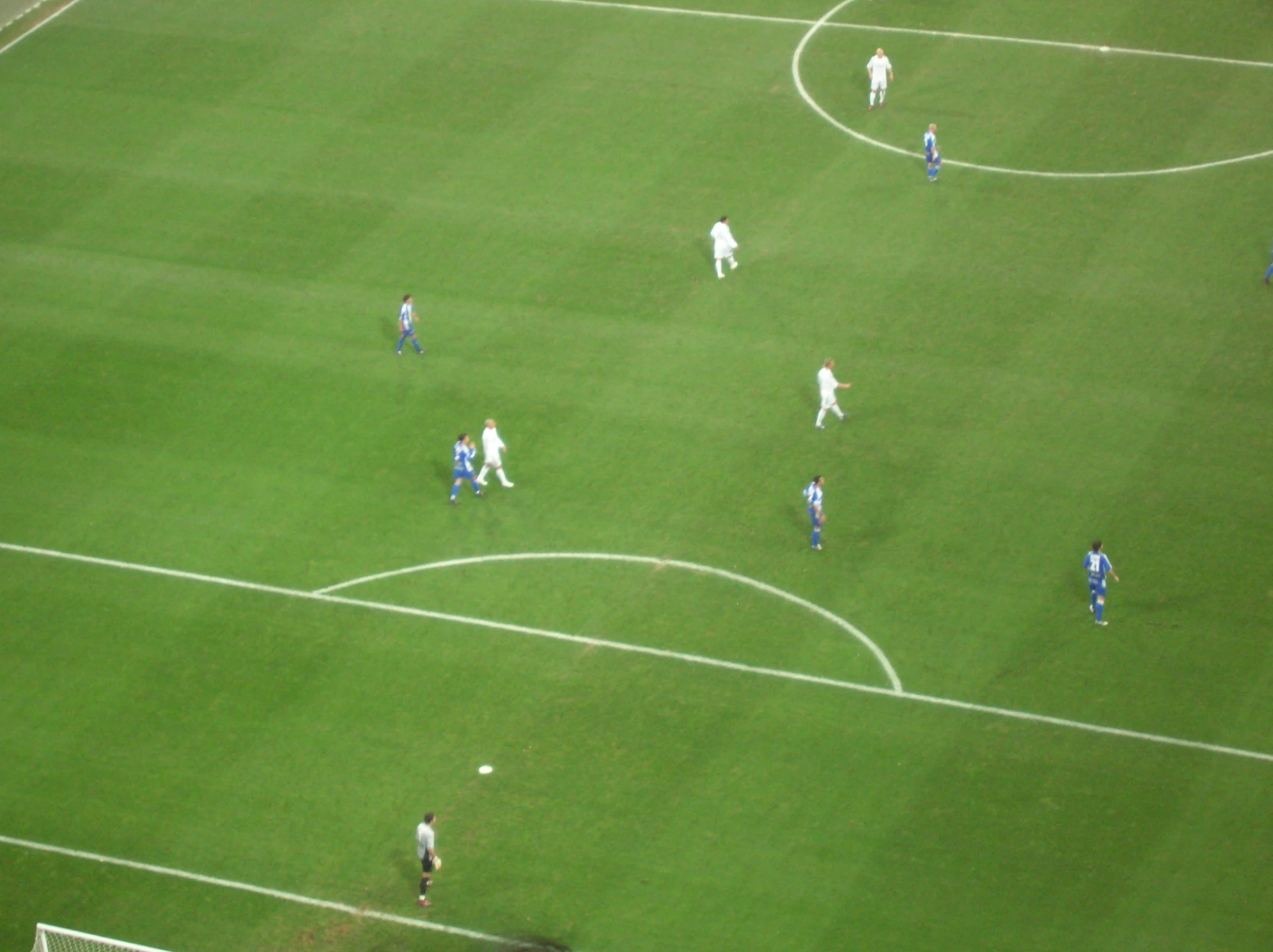 a group of people on a soccer field