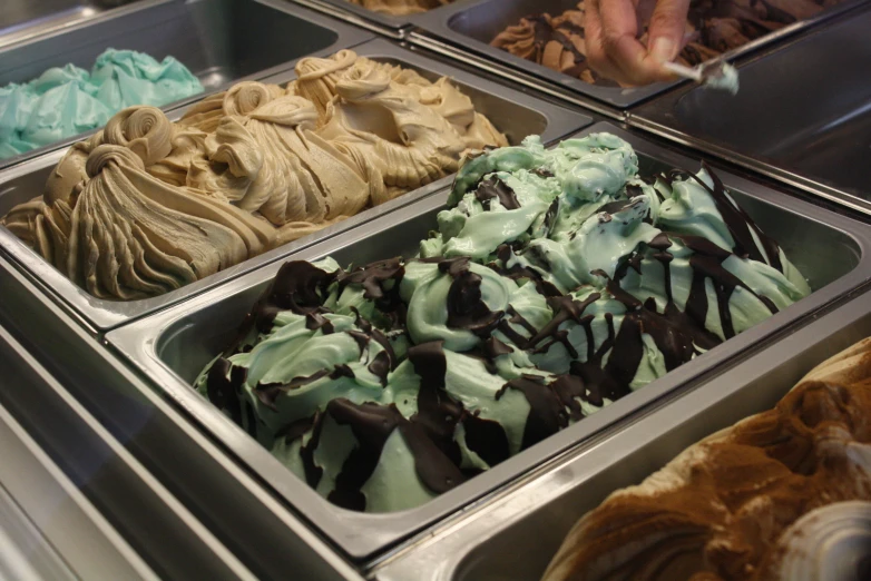 two trays with three different types of deserts