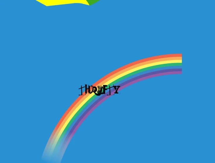 a rainbow with the word harry on it