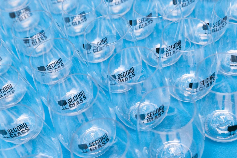 rows of plastic cups sit in a plastic case