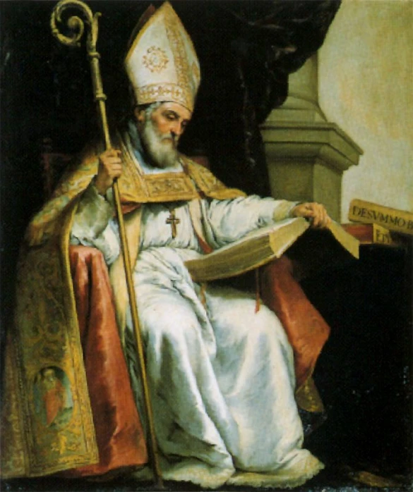 a religious painting of st patrick the wise