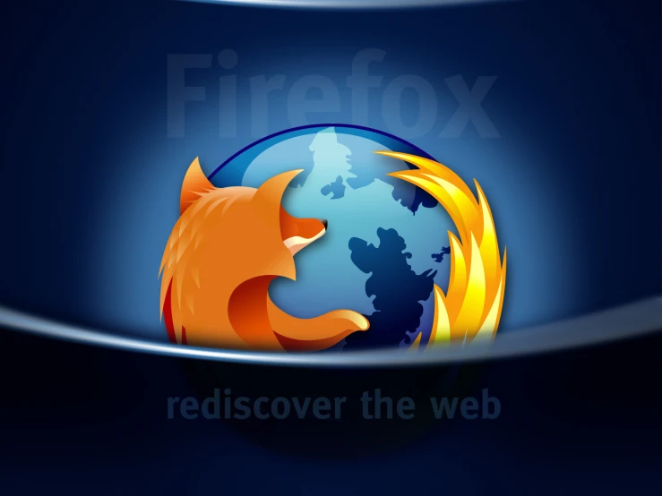 a firefox logo that has a cat inside of it