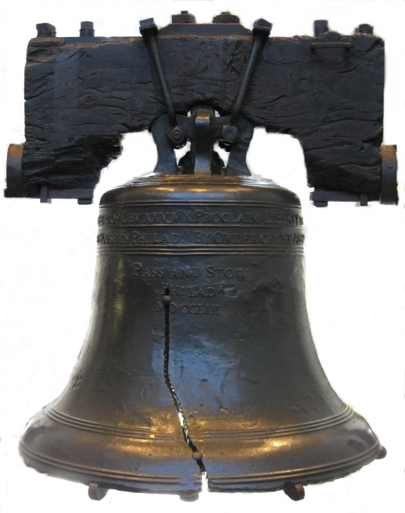 this is an old looking metal bell