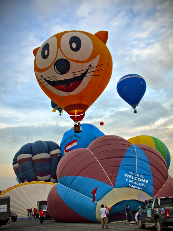 a large number of  air balloons in the air