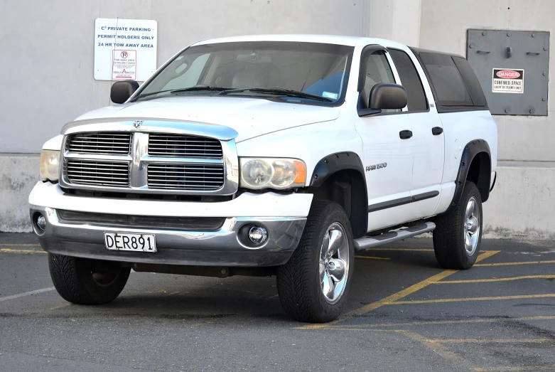 this truck is white and has black accents