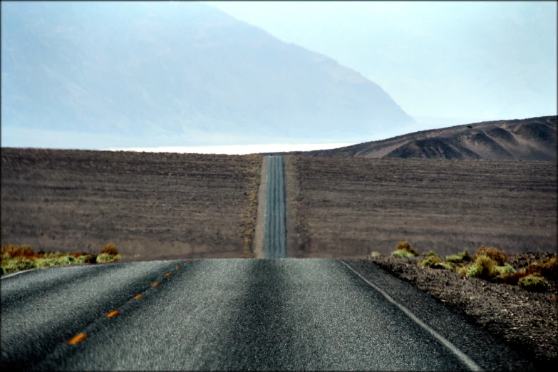 the view from a road in the middle of nowhere