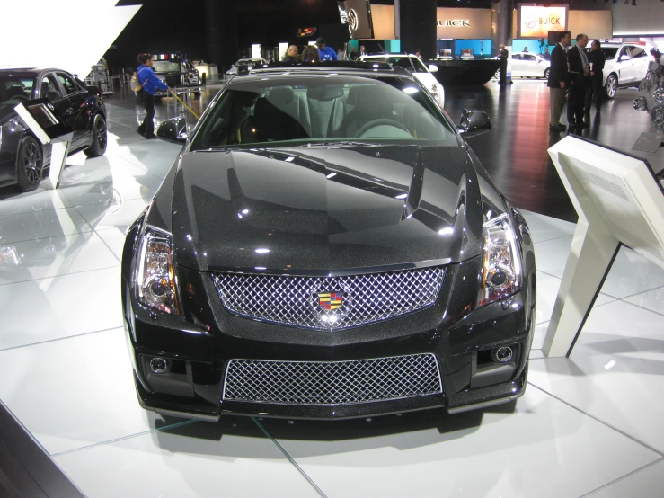 a car on display at an automobile show